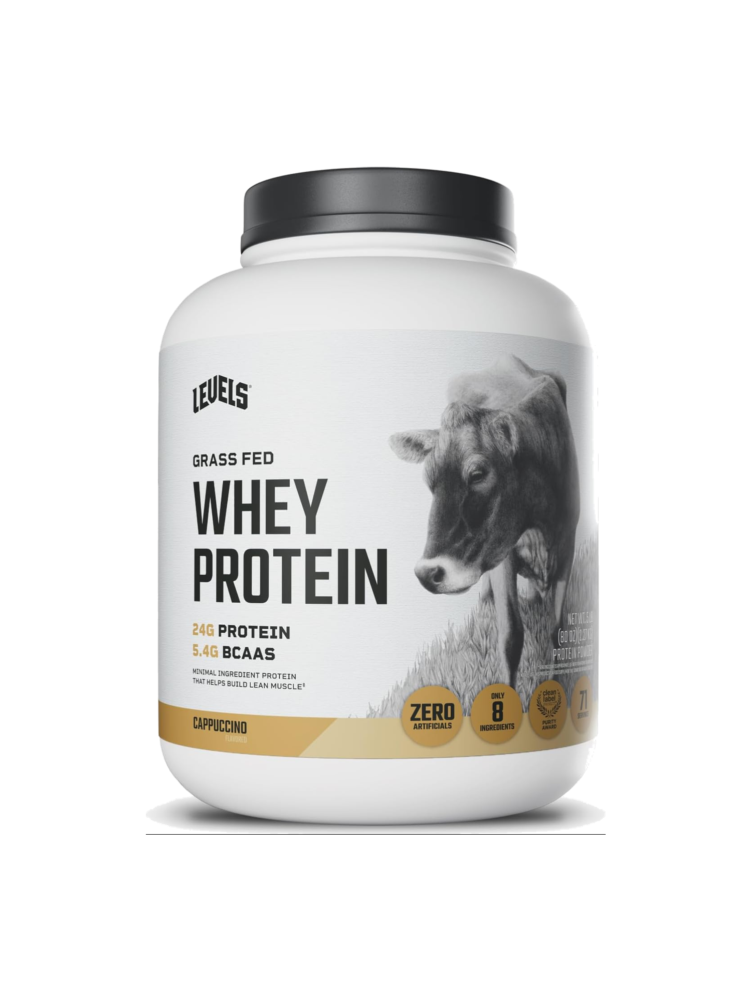 Grass Fed Whey Protein Powder, Cappuccino