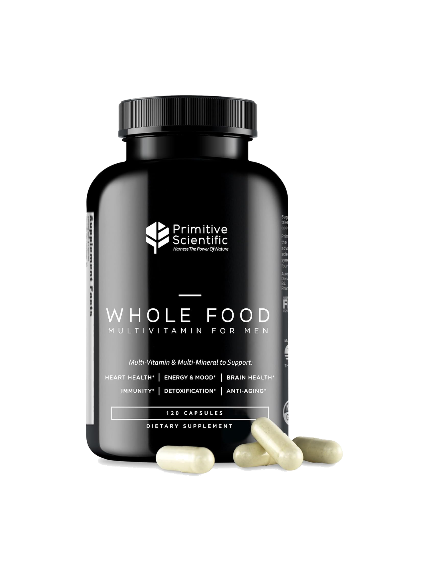 Whole Food Natural Multivitamin and Mineral Capsules for Men
