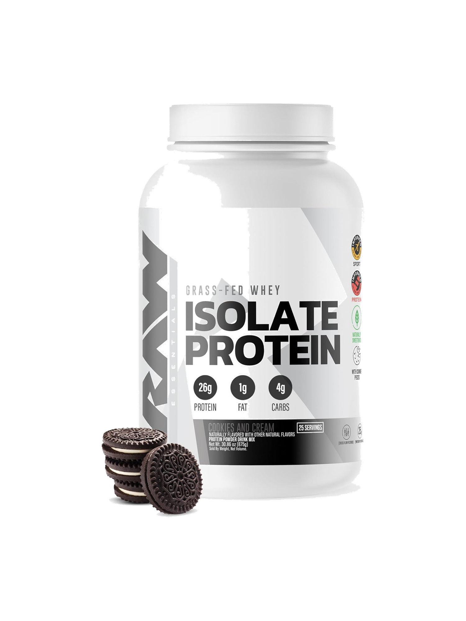 Whey Isolate Protein Powder Cookies & Cream