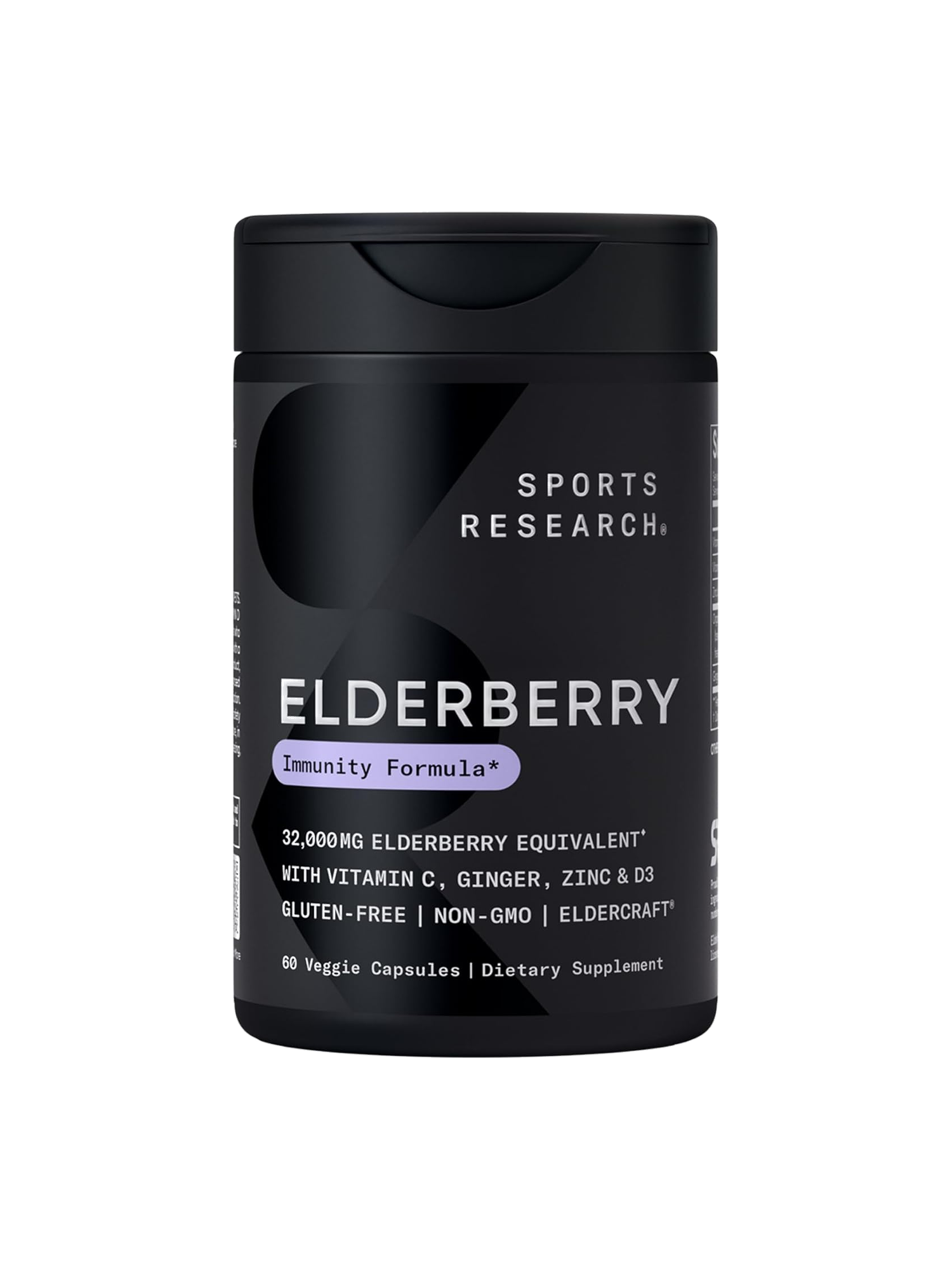 Elderberry Immune Support with Zinc, Ginger, Vitamin C & D3